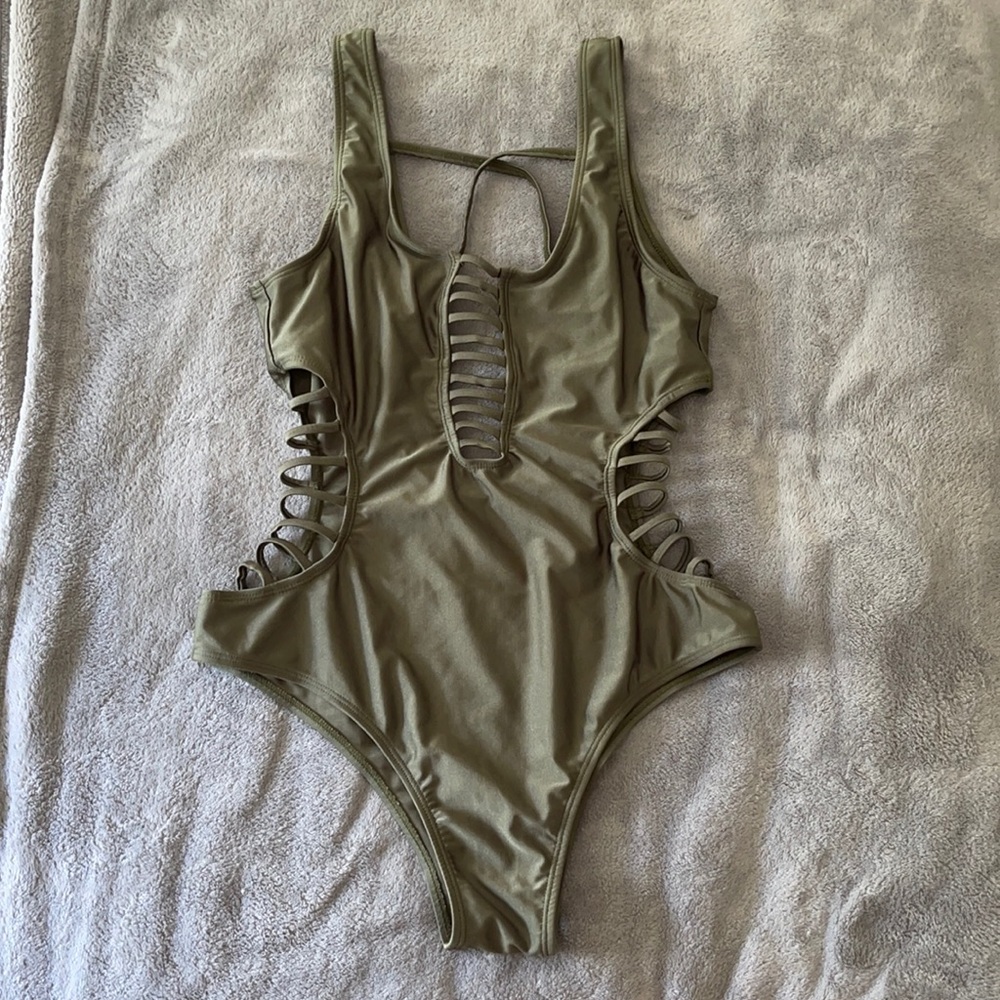 Olive One Piece Swimsuit